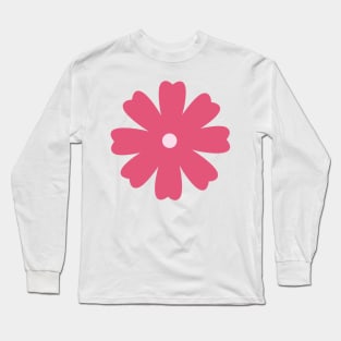 pink shirt - pink flower shirt -flower shirt -floral shirt Long Sleeve T-Shirt